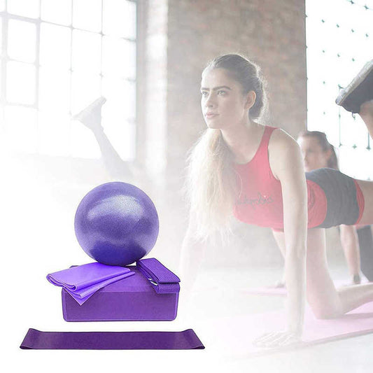 5-Piece Yoga Ball & Block Set: The Complete Kit for Home Workouts and Flexibility